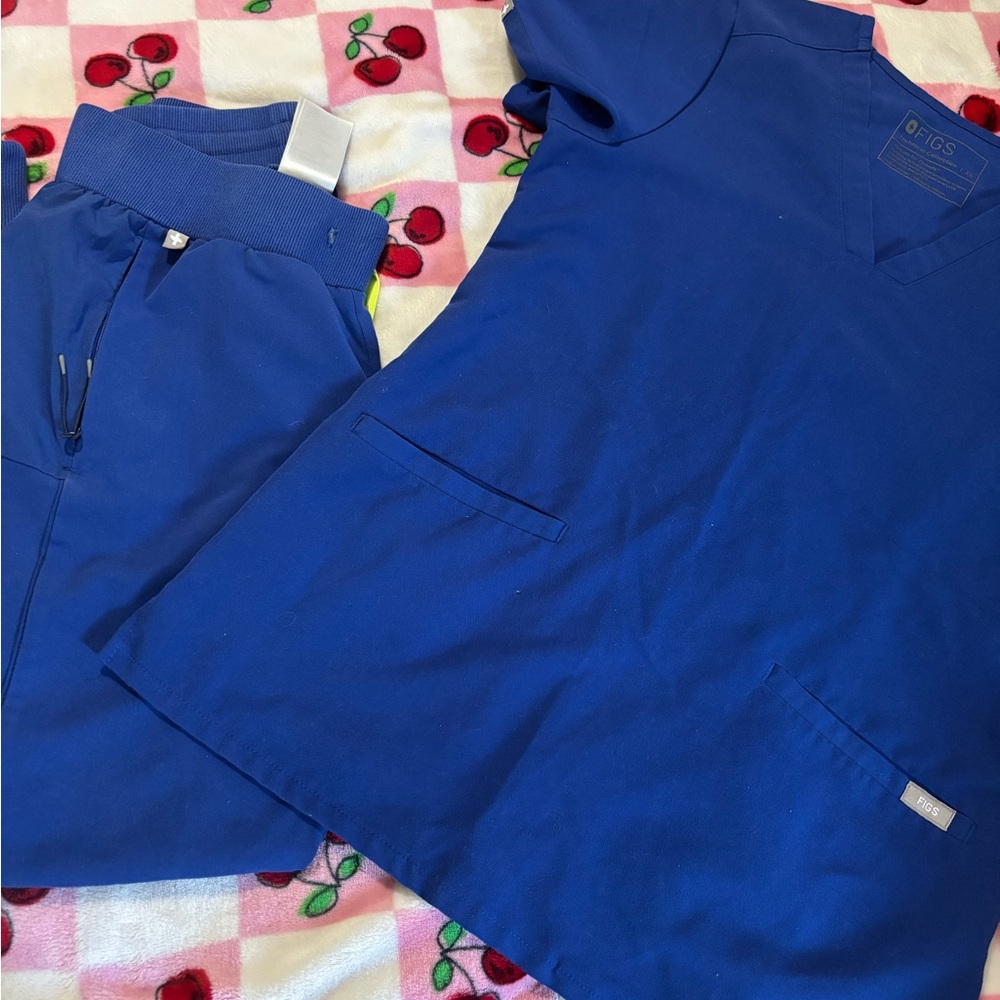 Figs Blue Scrub Set